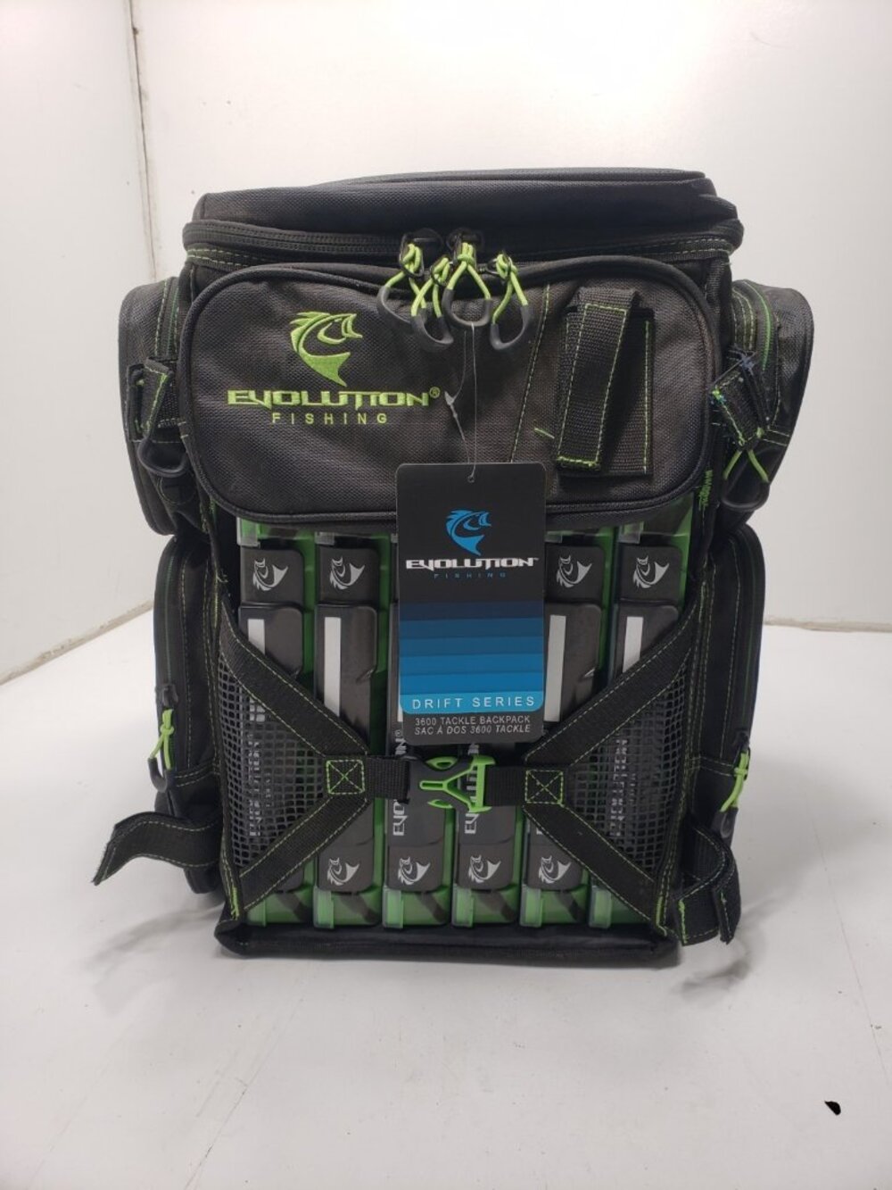 Evolution Fishing Outdoor Drift Series 3600 Tackle Backpack with Rod Holders
